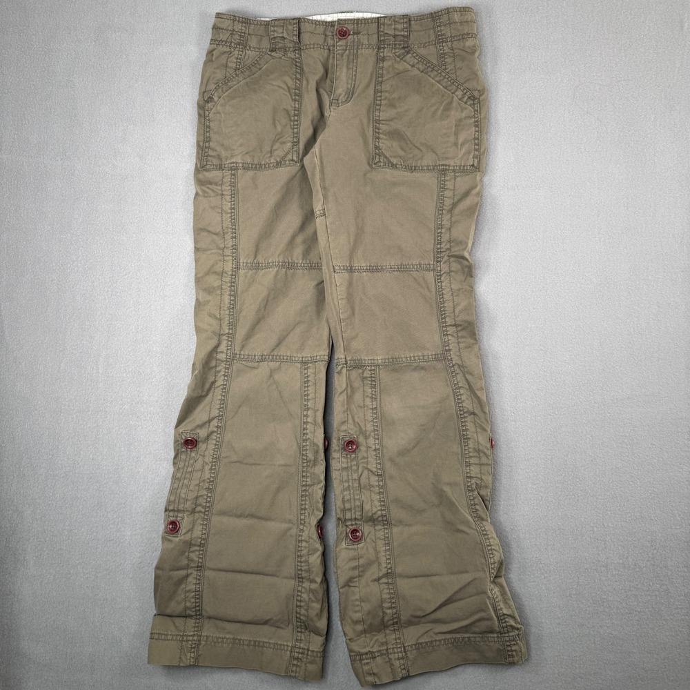Abercrombie and Fitch Cargo Pants M Olive Green Low Rise Utility Y2K Womens